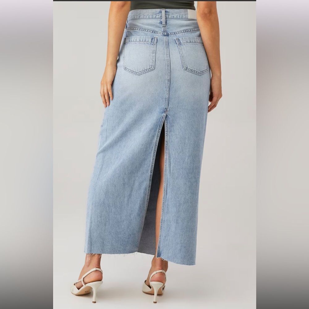 NWT PISTOLA Women's Raye Denim Maxi Skirt Size 30 - Picture 2 of 10